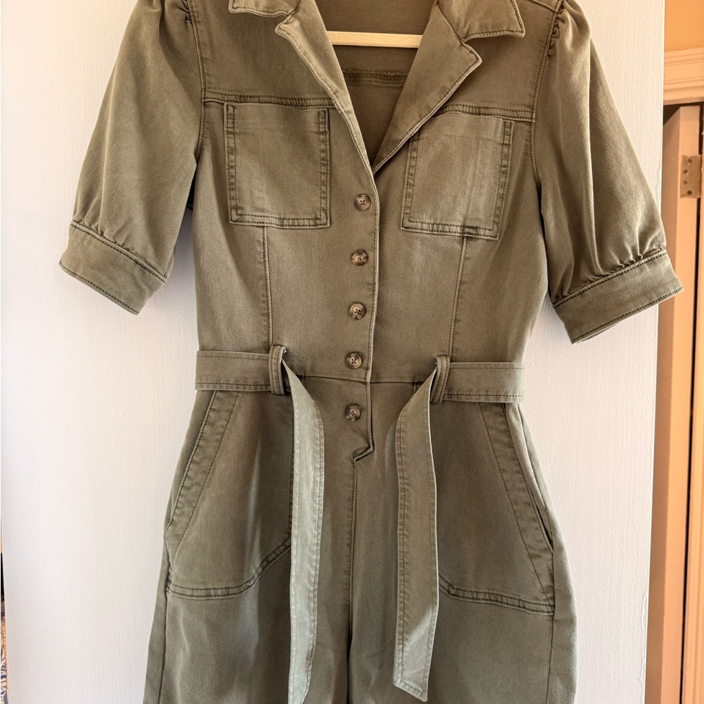 PAIGE mayslie romper vintage green
